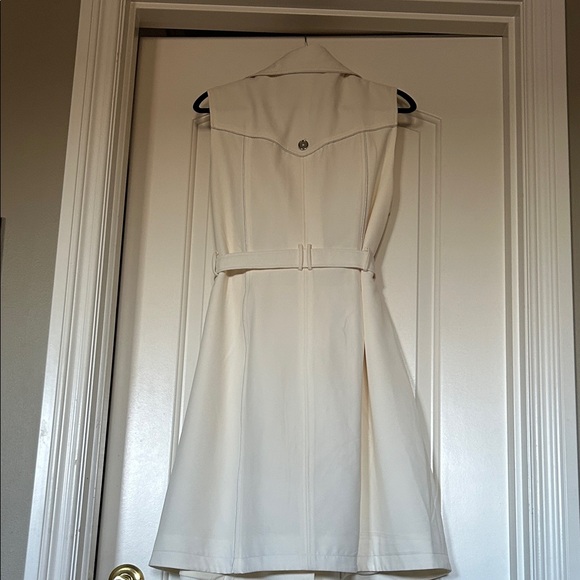 Winter white Cream Trench double breasted Fully Lined Coat Dress 18W CATO - Picture 6 of 7